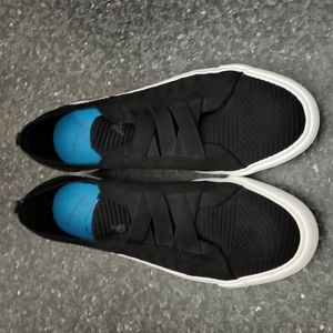 Black slide on shoes